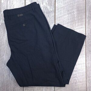 Alberto Mens Lou Dress Pants Size 38x27 Black Regular Slim Structure Straight